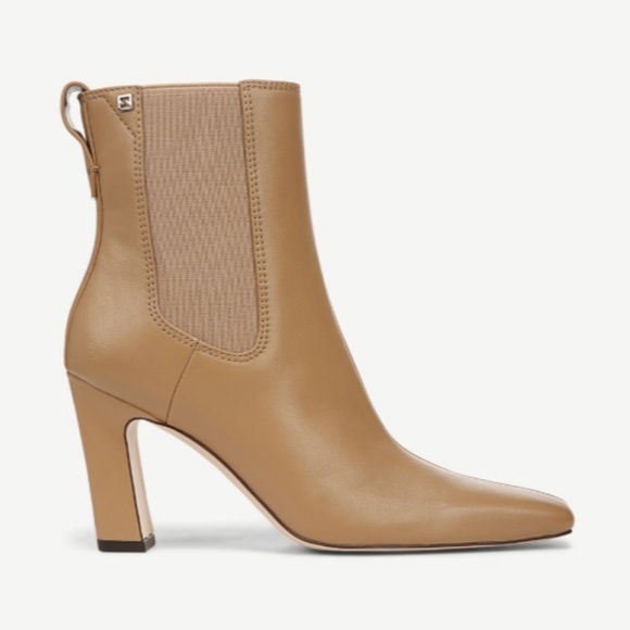 Franco Sarto Flexa Bliss Ankle Bootie In Taupe Leather - Picture 8 of 9